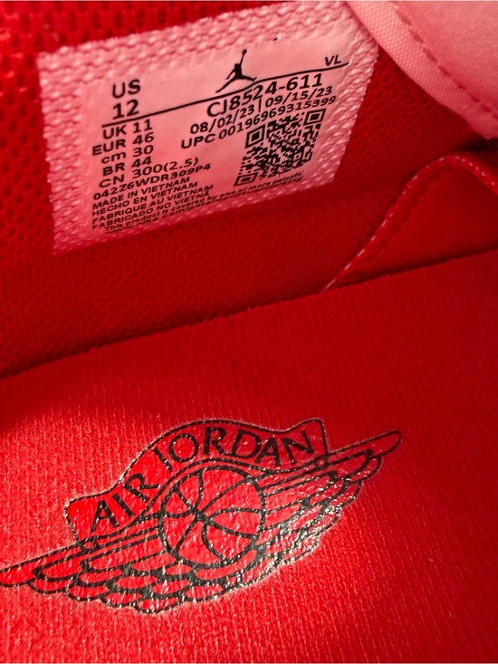 Nike Air Jordan 1 Retro MCS Low \'Chicago\' Baseball Cleats CJ8524-611 Sz 12 main image 5